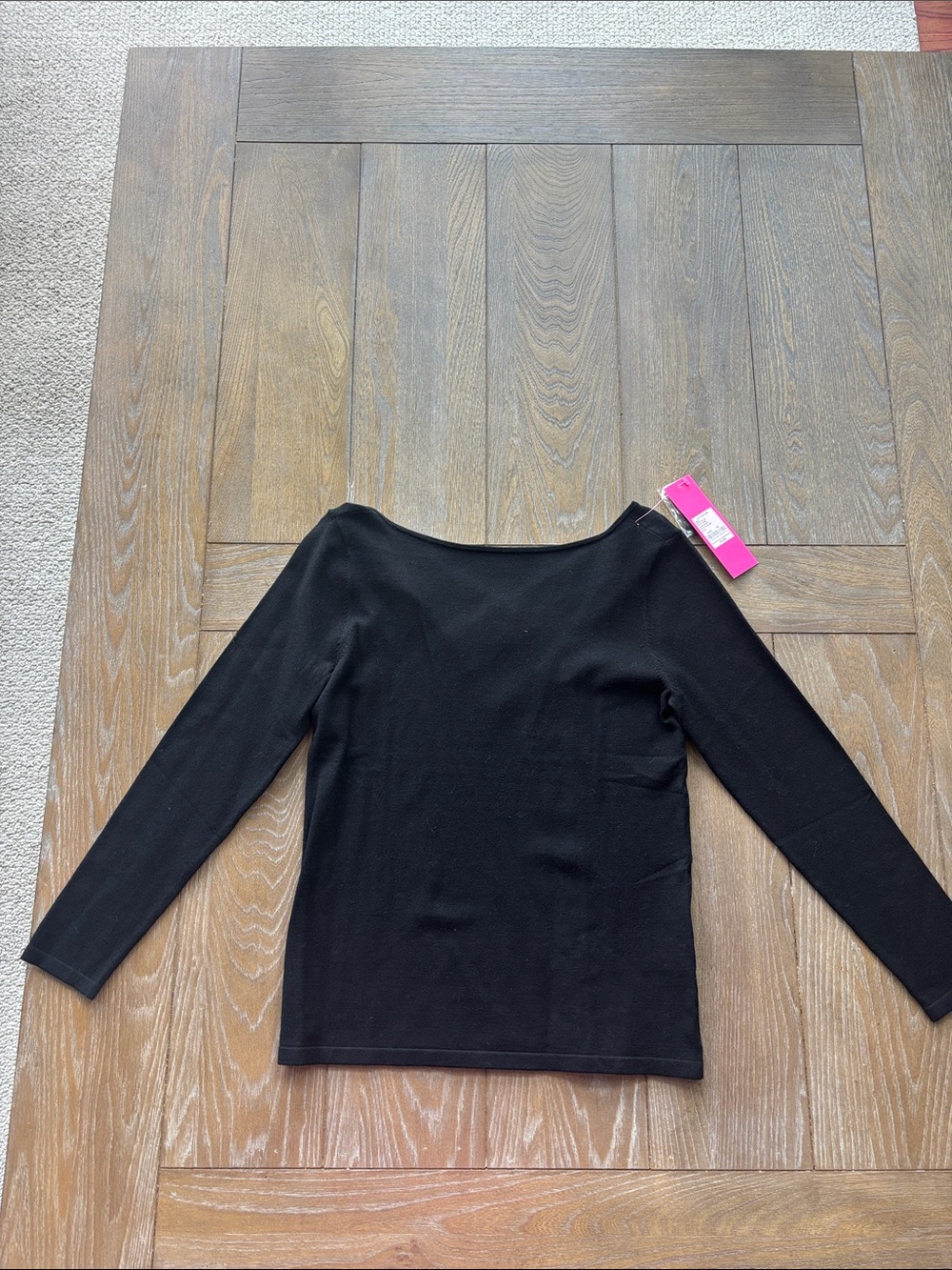 Lilly Pulitzer Black Boatneck Long-Sleeve light sweater
